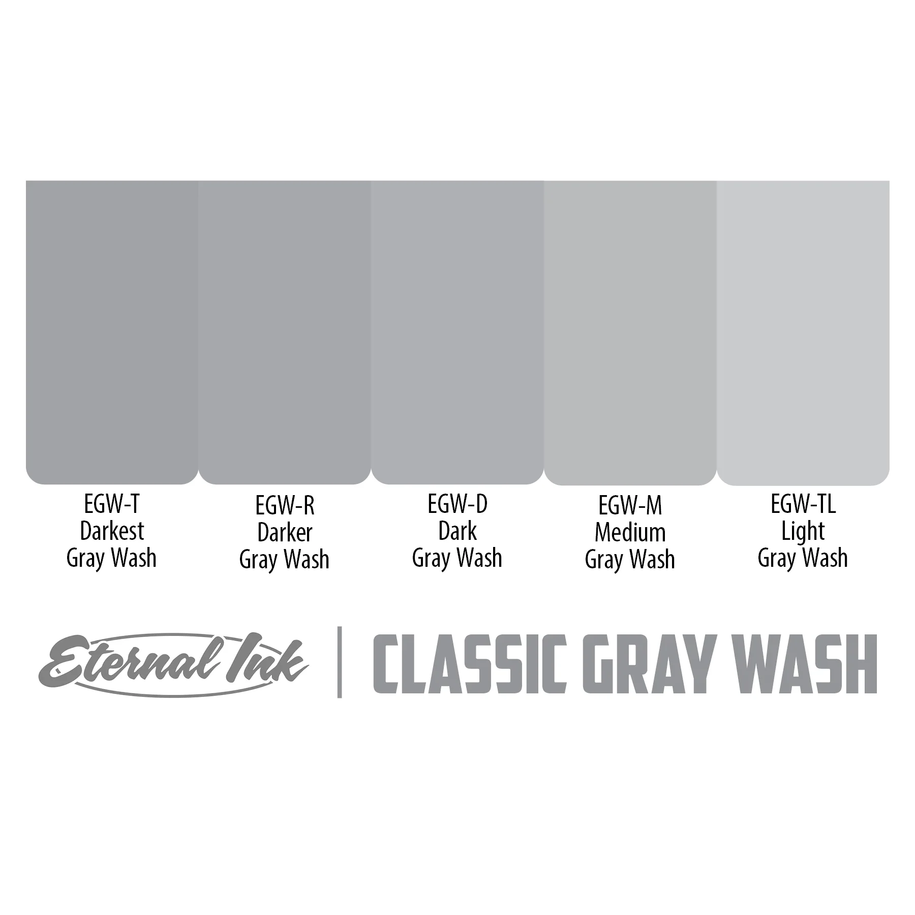 Eternal Ink Gray Wash Set - GO TATTOO SUPPLY