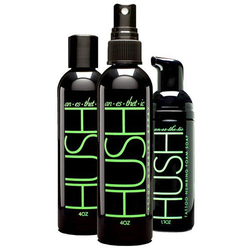 HUSH NUMBING SOLUTION ANESTHETIC - GO TATTOO SUPPLY