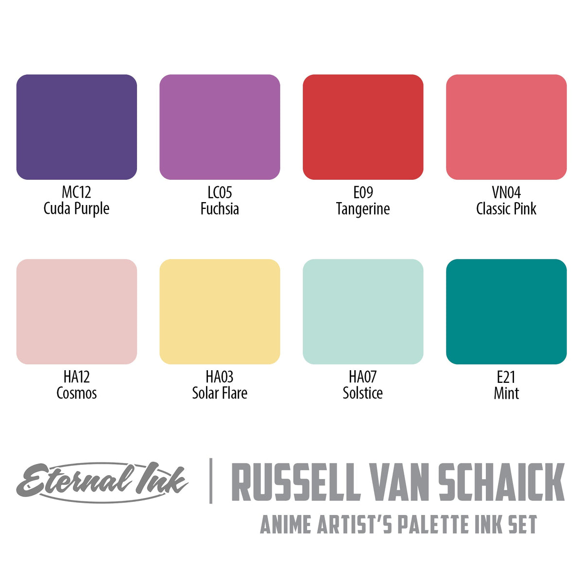 Artist's Palette Series: Russell Van Schaick-Anime Inspiration Set - GO TATTOO SUPPLY