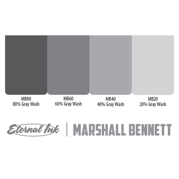 Marshall Bennett Gray Wash Set - GO TATTOO SUPPLY